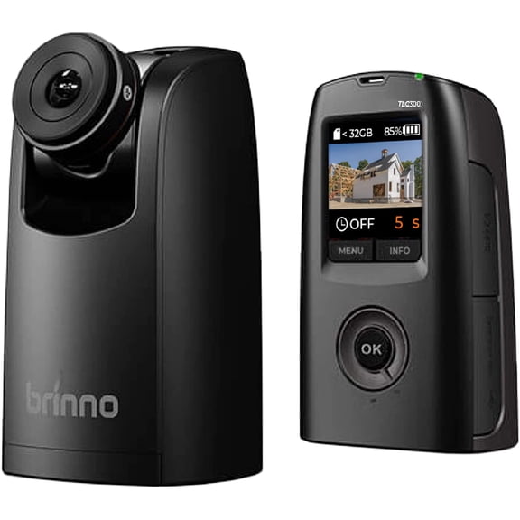 Brinno Time Lapse Camera TLC300, 2023 Timelapse Camera Outdoor Construction, Outdoor & Indoor Use, Professional HDR FHD1080P Timelapse Camera with LCD Screen, Extended Battery Life