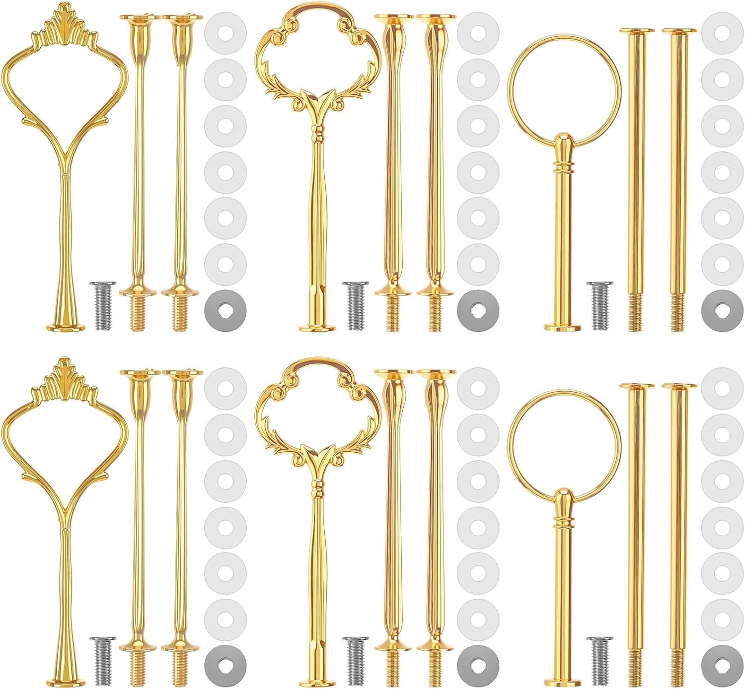 Brinory 6 Sets 3 Tier Cake Stand Hardware Tiered Tray Plate Hardware ...