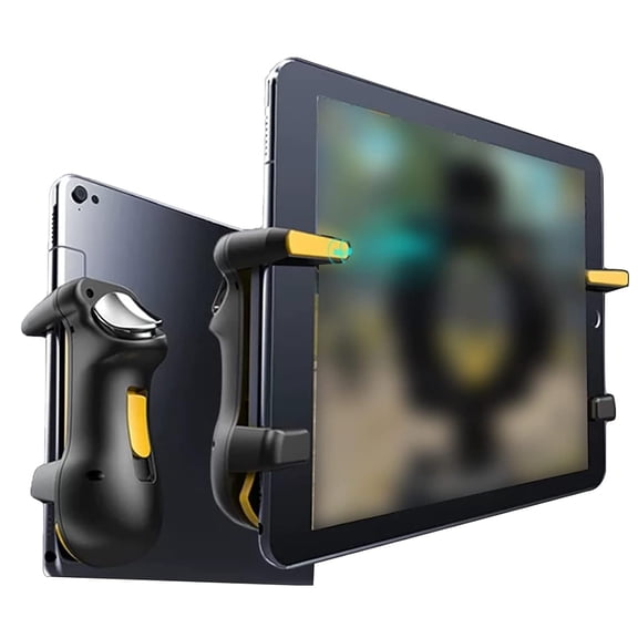 Brinory Tablet Gaming Triggers, Universal 4-Finger Game Controller with Adjustable Frequency, Capacitive Sensitive Shoot/Aim Triggers for iPad Android Tablet PUBG/Fortnite Mobile Gaming