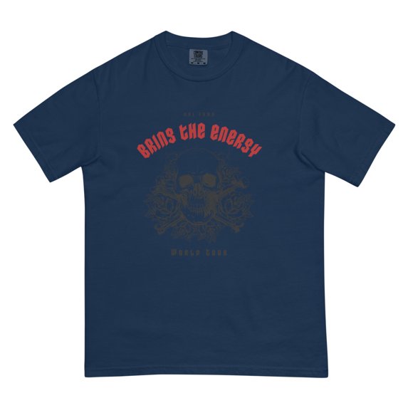 Brins The Energy Unisex garment-dyed heavyweight t-shirt (Navy)
