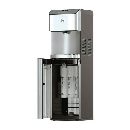 Brio 3-Stage Filtration Water Dispenser with Tri-Temp Digital Display, Connects to Your Water Line, 41.05 Inches High