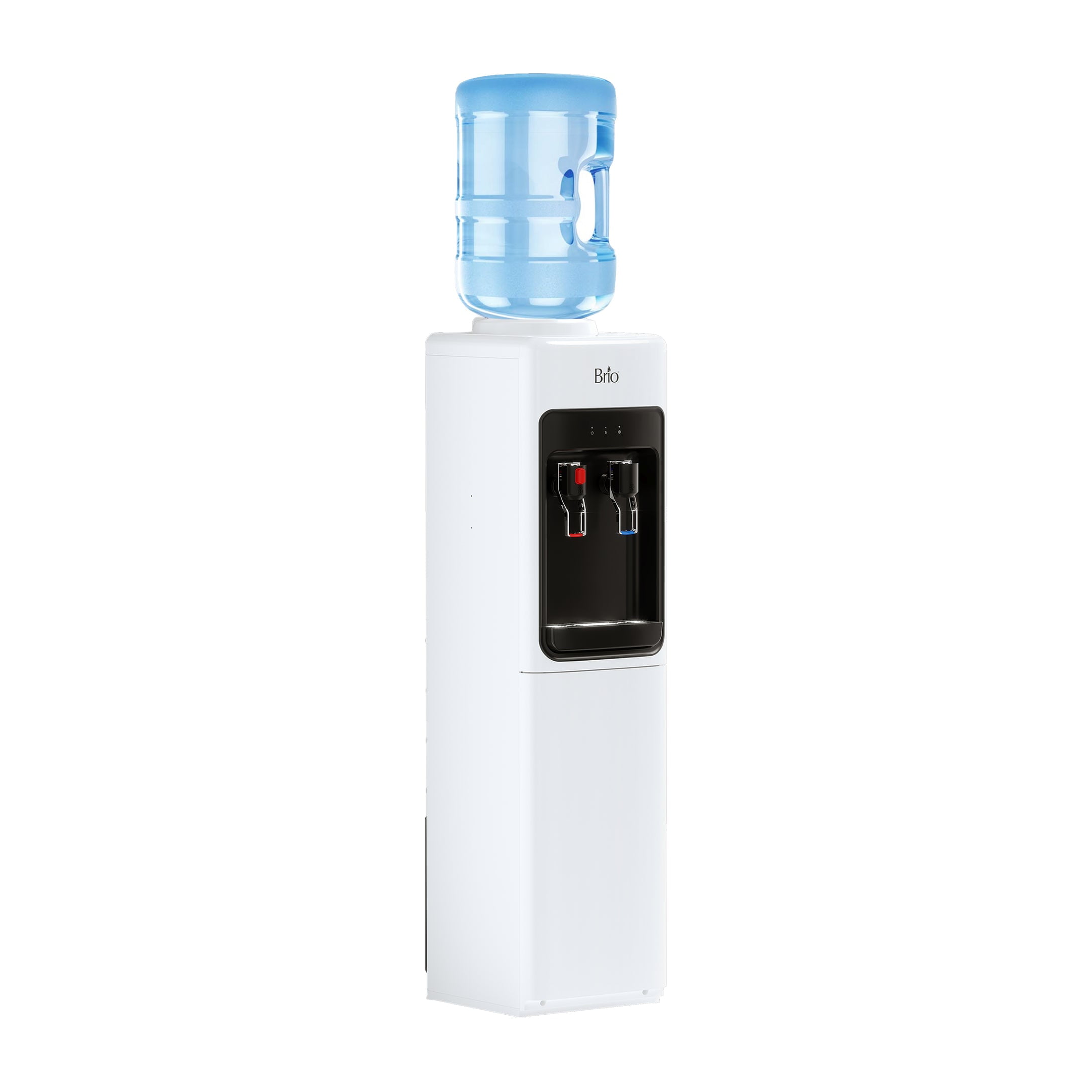 Brio 300 Series Slimline Top Load Hot and Cold Water Dispenser, 5 Gallon, White