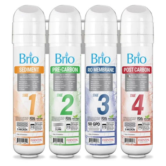 Brio 4 Stage RO Water Cooler Filter Replacement Kit - For Model CLPOURO420SCV2