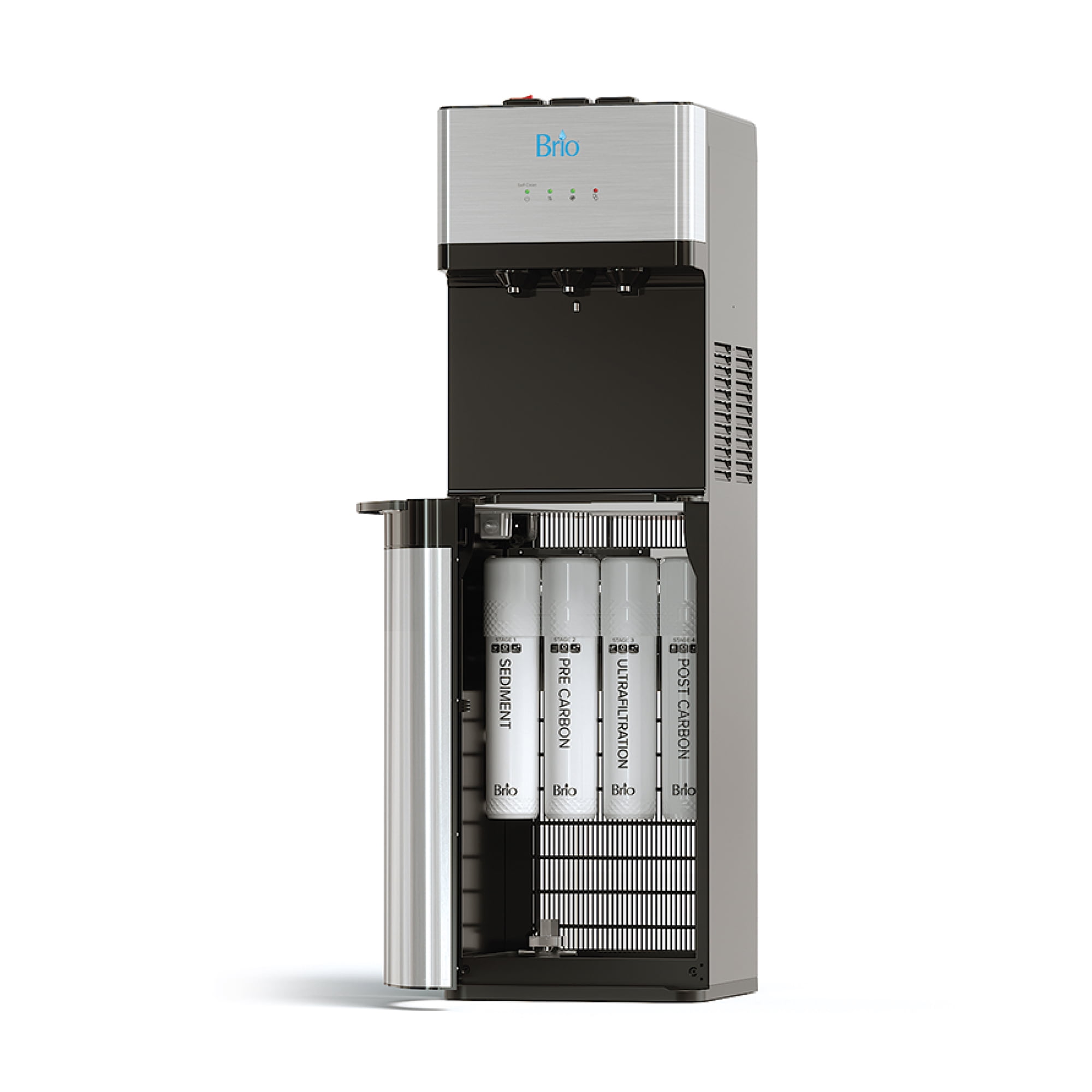 Brio Stainless Steel Bottleless Hot and Cold Water Cooler Dispenser