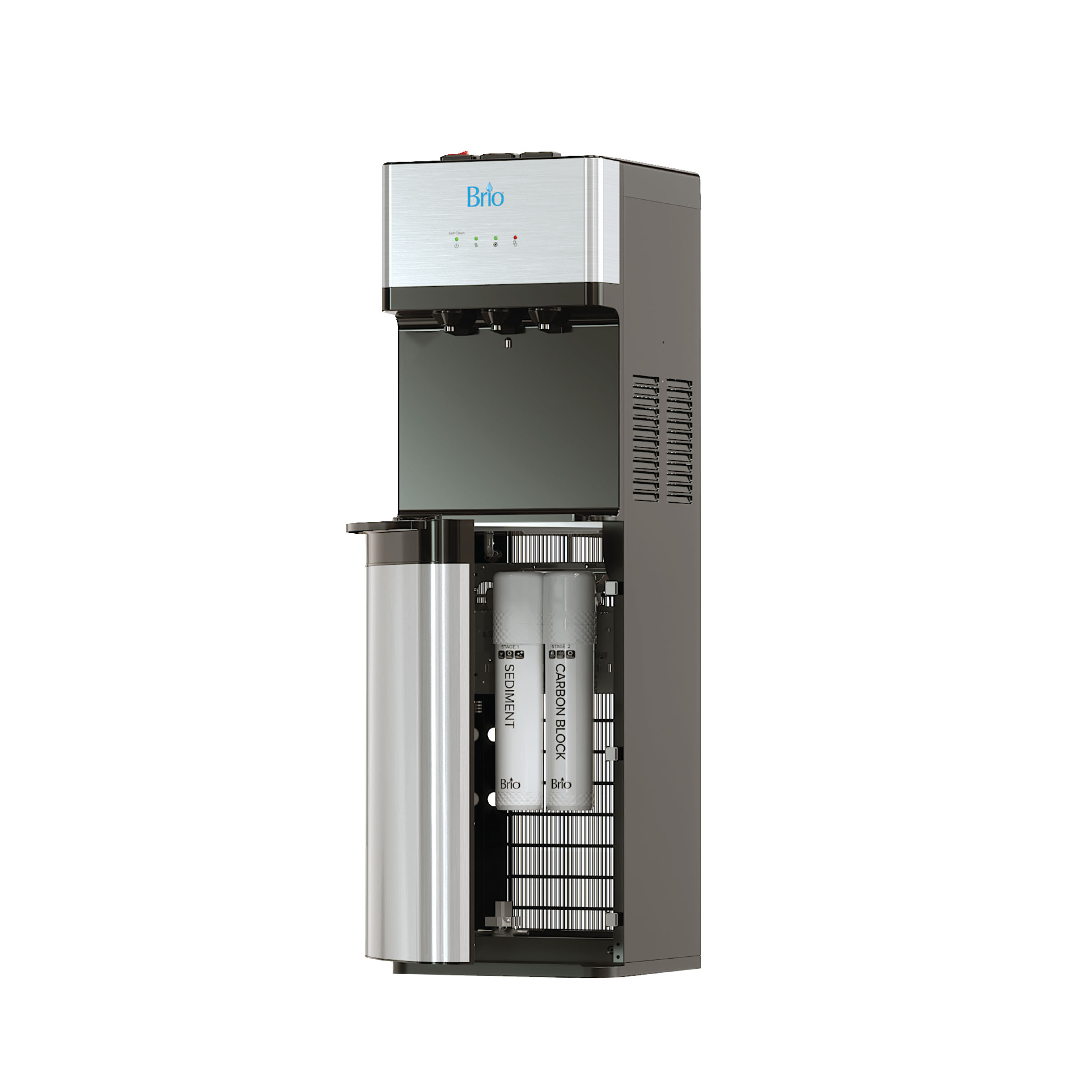 Primo Water Deluxe Dispenser Top Loading, Hot/Cold/Room Temp, Stainless