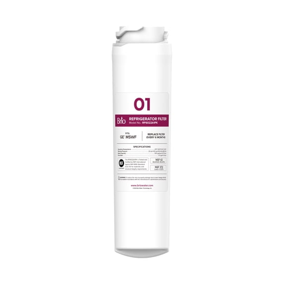 Brio 6022A Refrigerator Water Filter Replacement Compatible With GE MSWF, 101820A, 101821B, RWF1500A