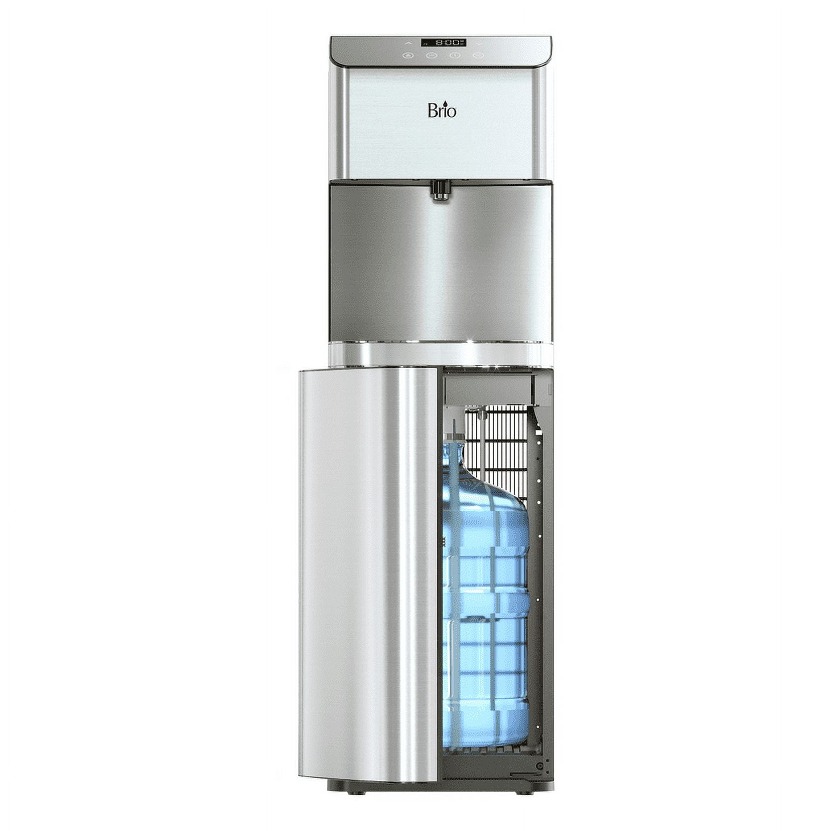 hTRIO Stainless Steel Bottom Loading Water Dispenser with Single-Serve  Coffee Machine Built-In