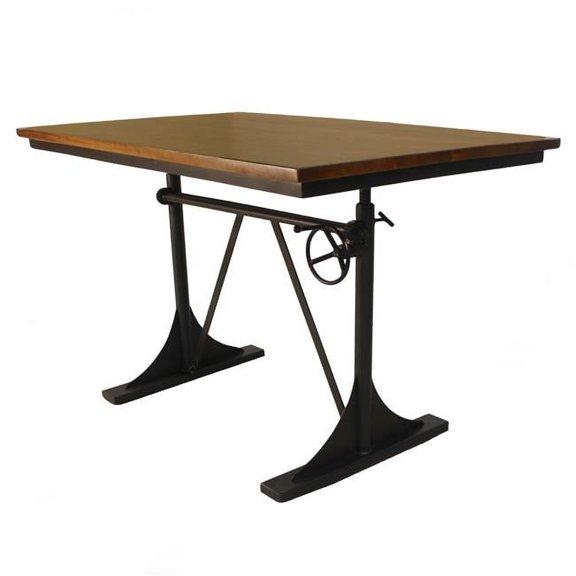 Brio Adjustable Table, Elm & Black