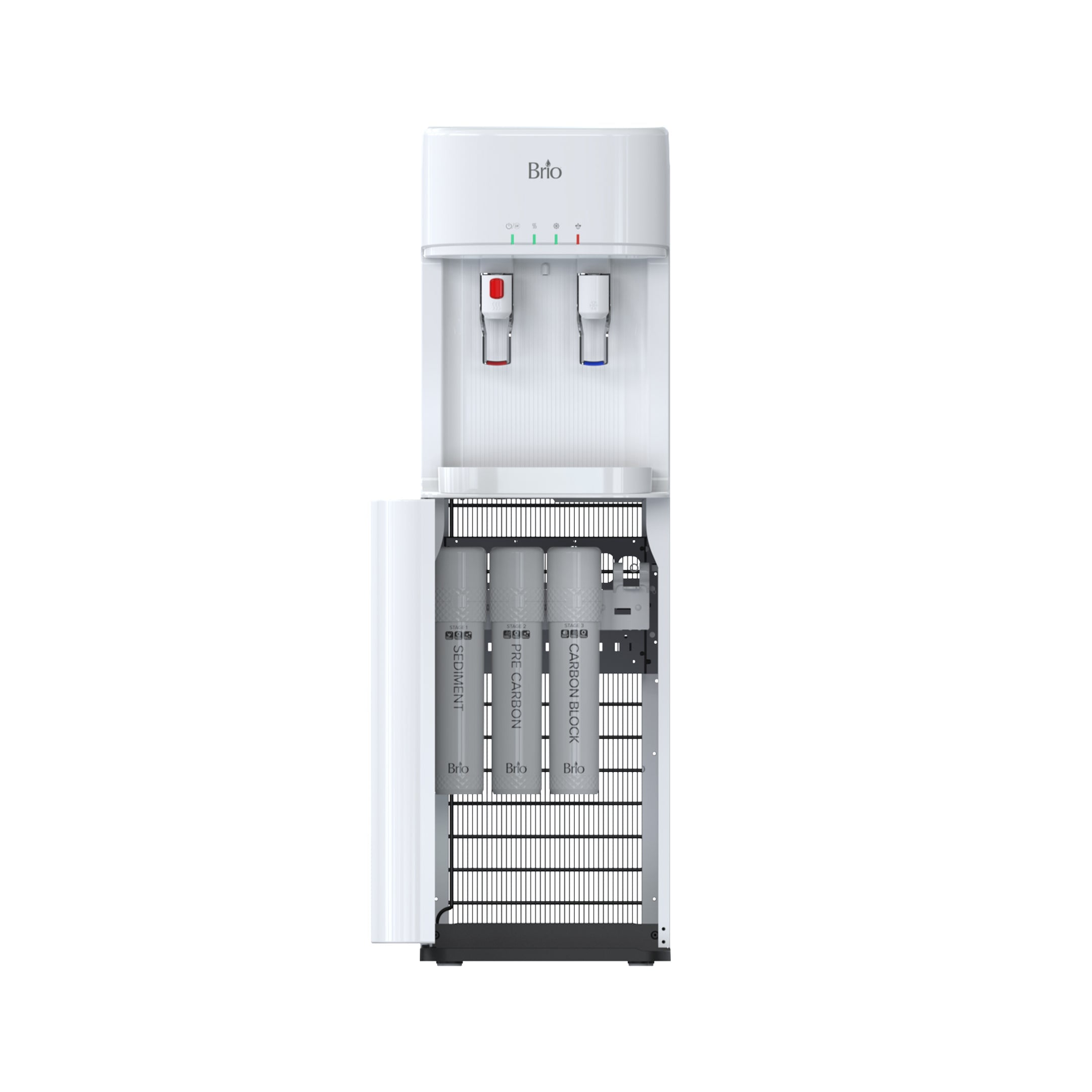 Brio Bottleless Water Dispenser with Self-Cleaning and 3-Stage Filtration for Hot & Cold Water
