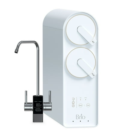 Brio G10-U Reverse Osmosis Water Filtration System with Smart Faucet, 500 GPD, 2:1 Pure to Drain, 4-in-2 Filtration