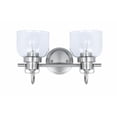 thumbnail image 1 of Brio Lighting  Brighton Farmhouse 2-Light Dimmable Bathroom Vanity Light Nickel, 1 of 2