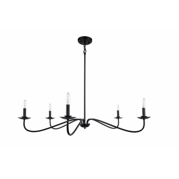 Brio Lighting Ellie 5- Light Elegant Traditional Chandelier Black
