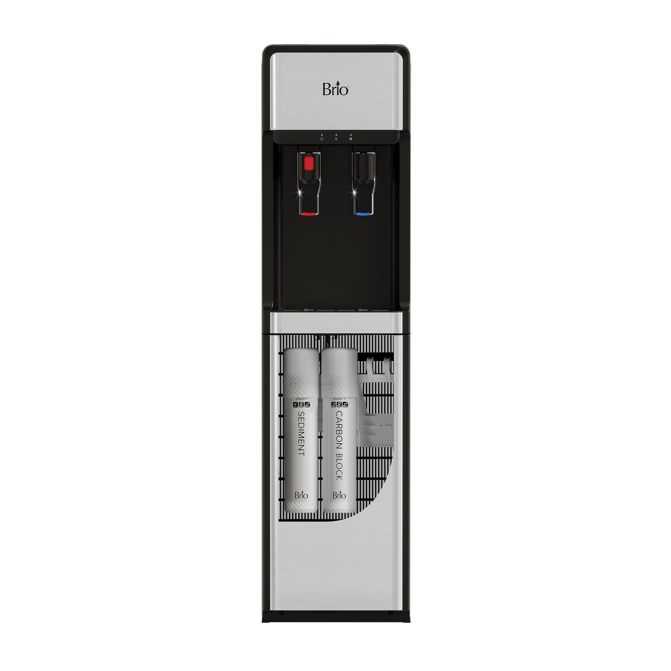 Water Dispenser Stainless Steel Bottom Loading 2 Stage Water Filters Energy Saver with No-Contact Dispensing
