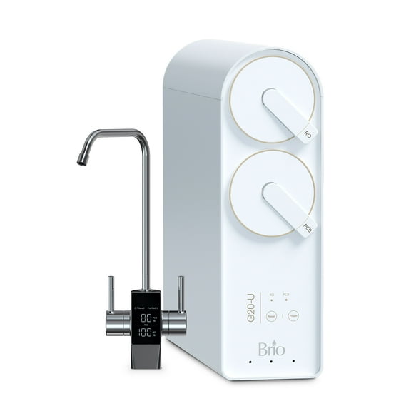 Brio Tankless Reverse Osmosis Water Filtration Smart Faucet, 700 GPD, 2:1 Pure Drain, 4-in-2 Filter