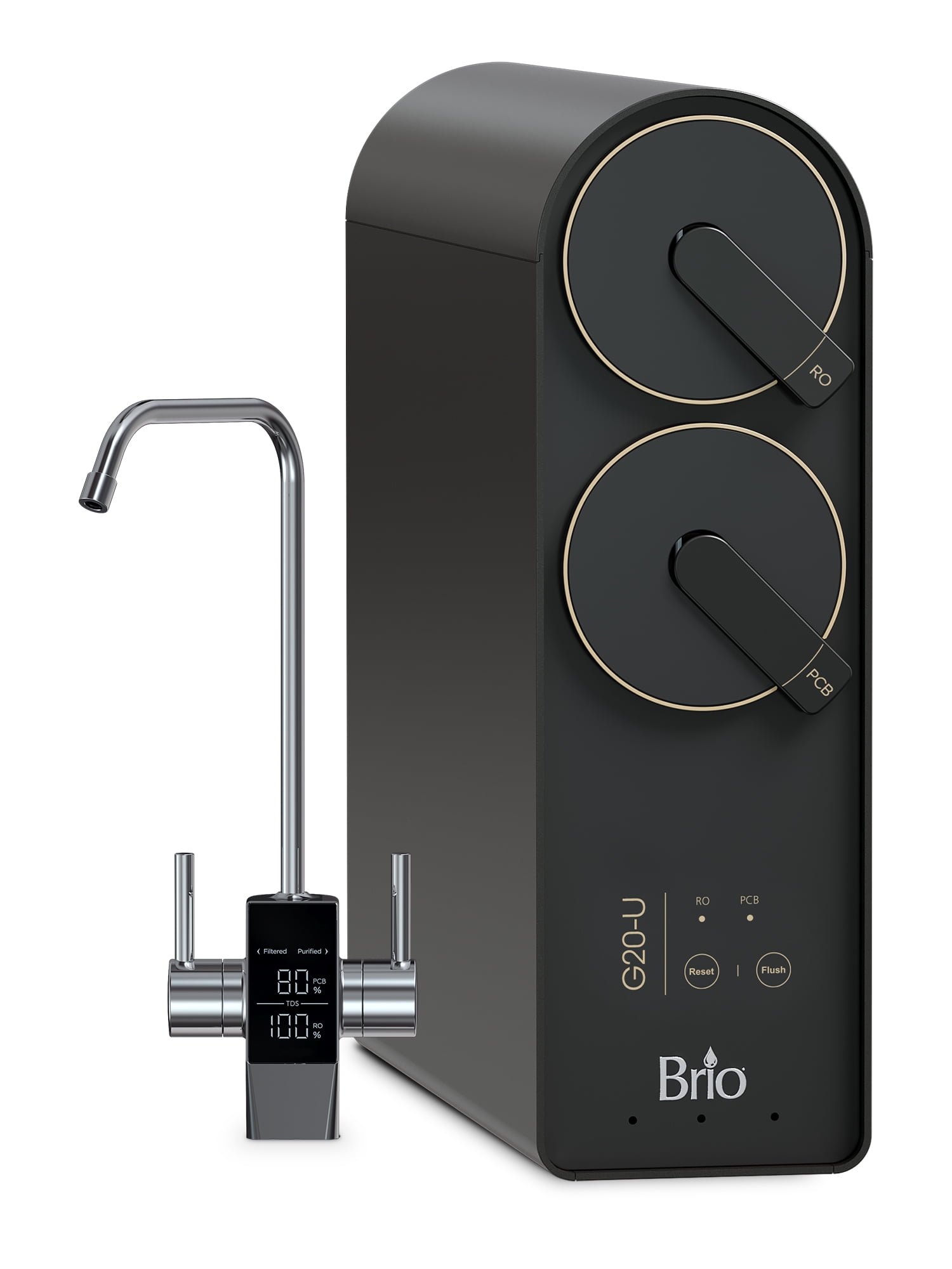 Brio Black Tankless Under-Sink Reverse Osmosis Water Filtration System