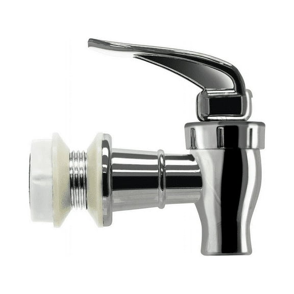 Brio Water Dispenser Replacement Valve 12-Pack, Cooler Faucet Spigot for Beverage Dispensers, Crocks, Coolers, and More B.P.A.-Free Food Safe Material (Chrome)