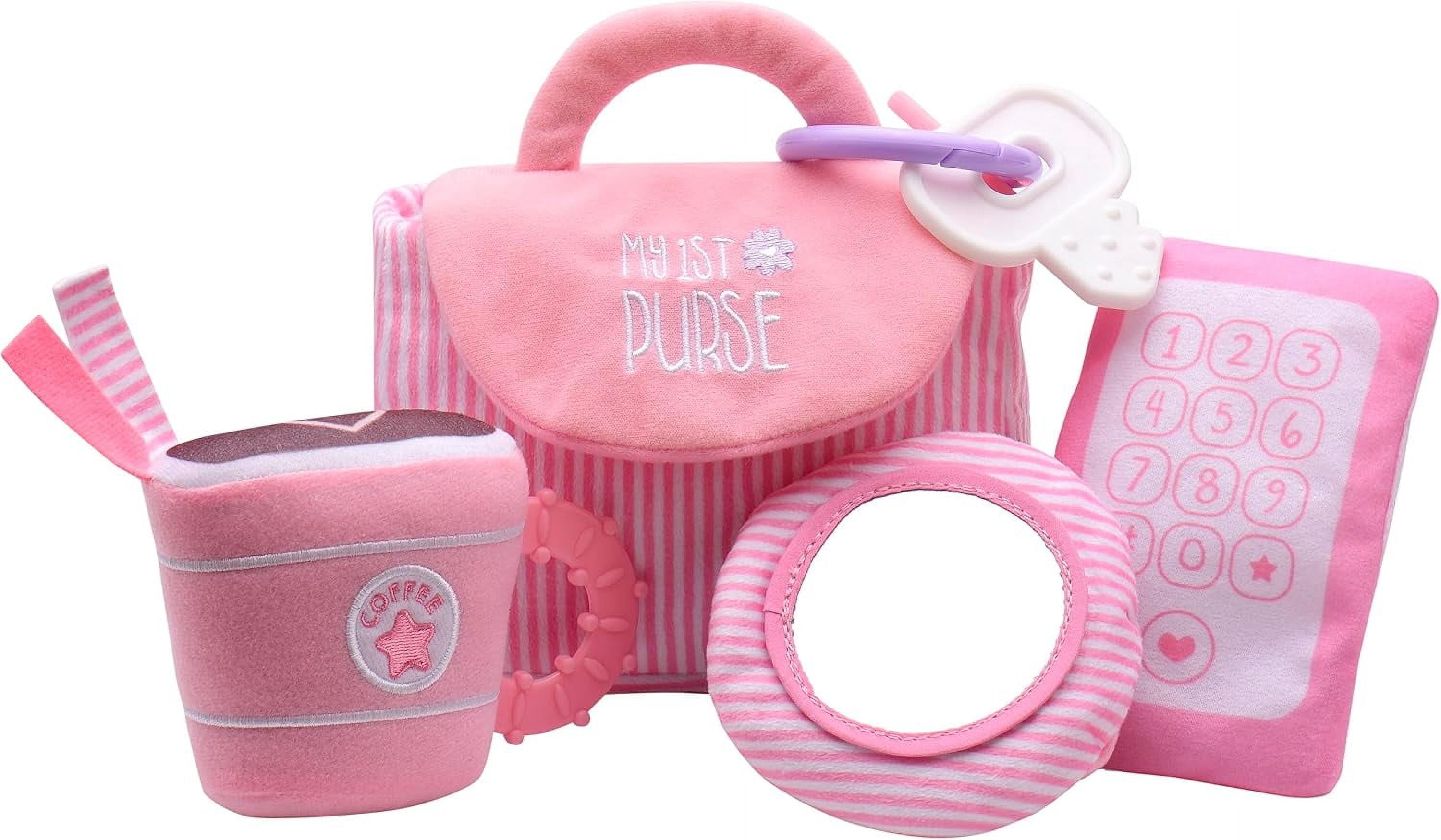 BrioBunch 4 Piece Plush My First Purse Play Set with