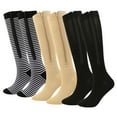 thumbnail image 1 of BrioTek Zip Compression Socks for Men&Women Closed Toe with Zipper Stocking Wide Calf Knee Length Easy on off 3 Pairs 2XL, 1 of 8