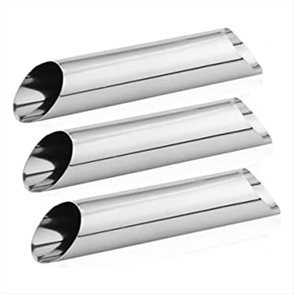 Brioche Bread Loaf Cannoli Tubes Stainless Steel Cannoli Forms 3PCS Non-Stick Cream Horn Danish Pastry-Molds,3 x Pastry-Molds