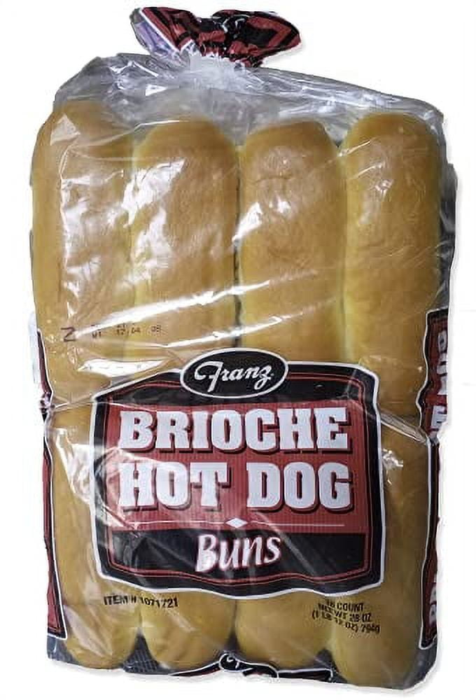 Brioche Hot Dog Buns Golden, Soft & Pillowy Hot Dog Buns 16 Count