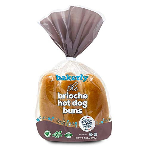Brioche Hot Dog Buns Pack of 2, 6Count (12 Total Brioche Hot Dog Buns