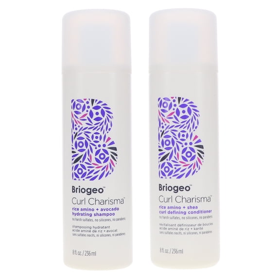 Briogeo Curl Charisma Rice Amino + Avocado Hydrating Shampoo 8 oz & Conditioner 8 oz Combo Pack