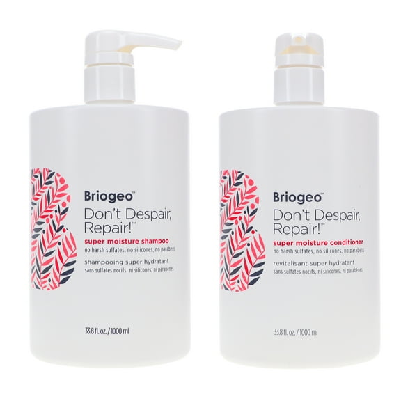 Briogeo Dont Despair, Repair! Super Moisture Shampoo 33.8 oz & Conditioner 33.8 oz Combo Pack