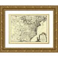 thumbnail image 1 of Brion de la Tour 18x14 Gold Ornate Wood Framed with Double Matting Museum Art Print Titled - United States Course of Mississippi, 1 of 4