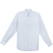 Brioni Men's Blue / White Checkered Long Sleeve Button Down Casual Button-Down Shirt - XL