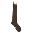thumbnail image 1 of Brioni Men's Dark Brown 100% Wool Ribbed Knit Socks (11.5), 1 of 1