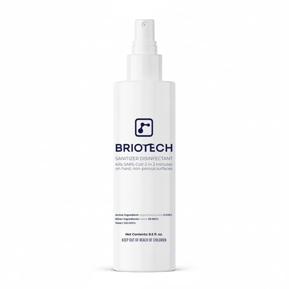 Briotech Sanitizer Disinfectant, Kill 99.99% of Viruses & Bacteria, Control Mold, 8.5 fl oz (1 Pack)