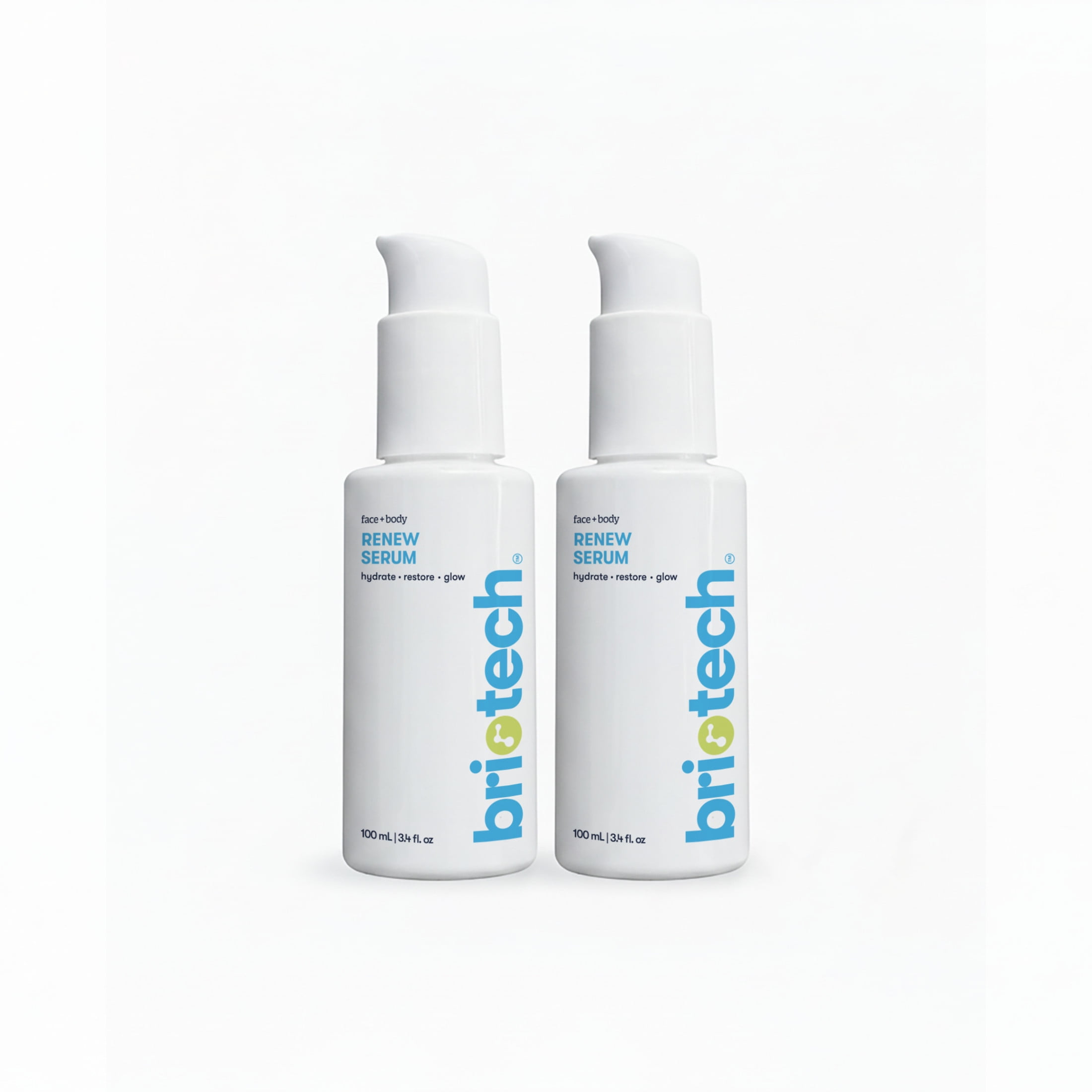 Briotech Skin Renew Serum, Clinically Tested Hypochlorous Acid Mineral Gel, 3.4 fl oz (2 Pack)