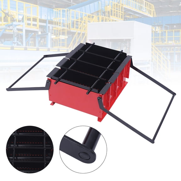 Briquettes Press, Paper Log Briquette Maker, 4 Grid Manual Paper Brick Press, Efficient Water Extraction, Eco-Friendly Fuel Block Maker from Recycled Paper, for Fireplace and Stove