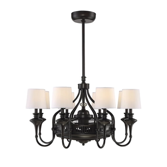 Brisa 8-Light Fandelier in English Bronze