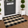 thumbnail image 1 of Brisasol Outdoor Indoor Doormat 2.3x3.6 Brown and Black Buffalo Plaid Rug Washable Outdoor Rug Front Door Mat Layered Door Mat for Porch, Entryway Patio, 1 of 8