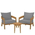 thumbnail image 1 of Brisbane 3-Piece Teak Wood Outdoor Patio Set Natural Gray EEI-5835-NAT-GRY, 1 of 12