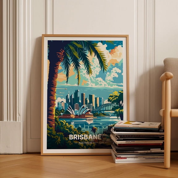 Brisbane Australia Cityscape Wall Decor
