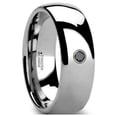 thumbnail image 1 of Brisbane Domed Black Diamond Tungsten Ring, 1 of 1