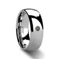 thumbnail image 1 of Brisbane Domed Black Diamond Tungsten Ring, 1 of 1