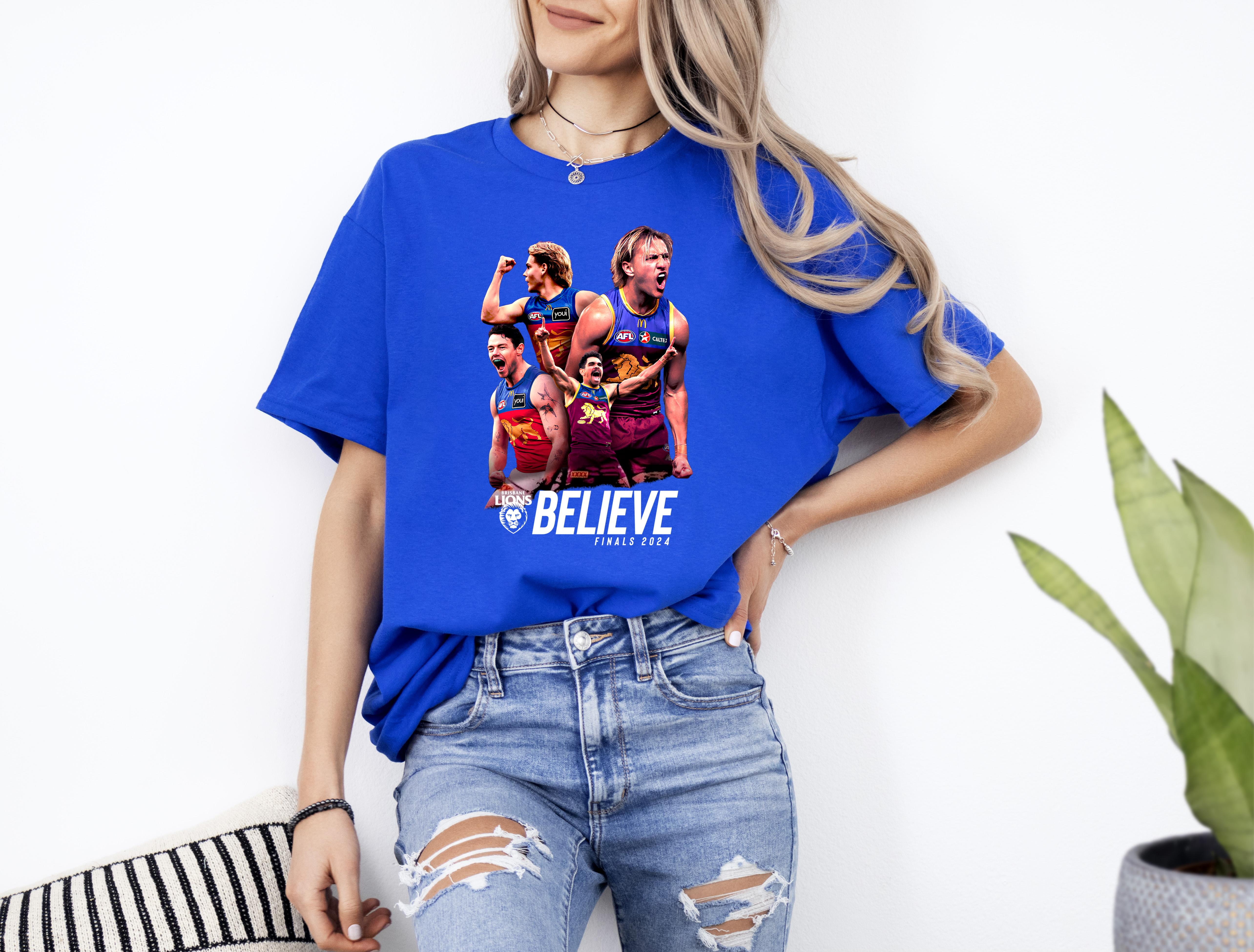 Brisbane Lions Afl Believe Finals 2024 UNISEX T Shirt Up To 4XL