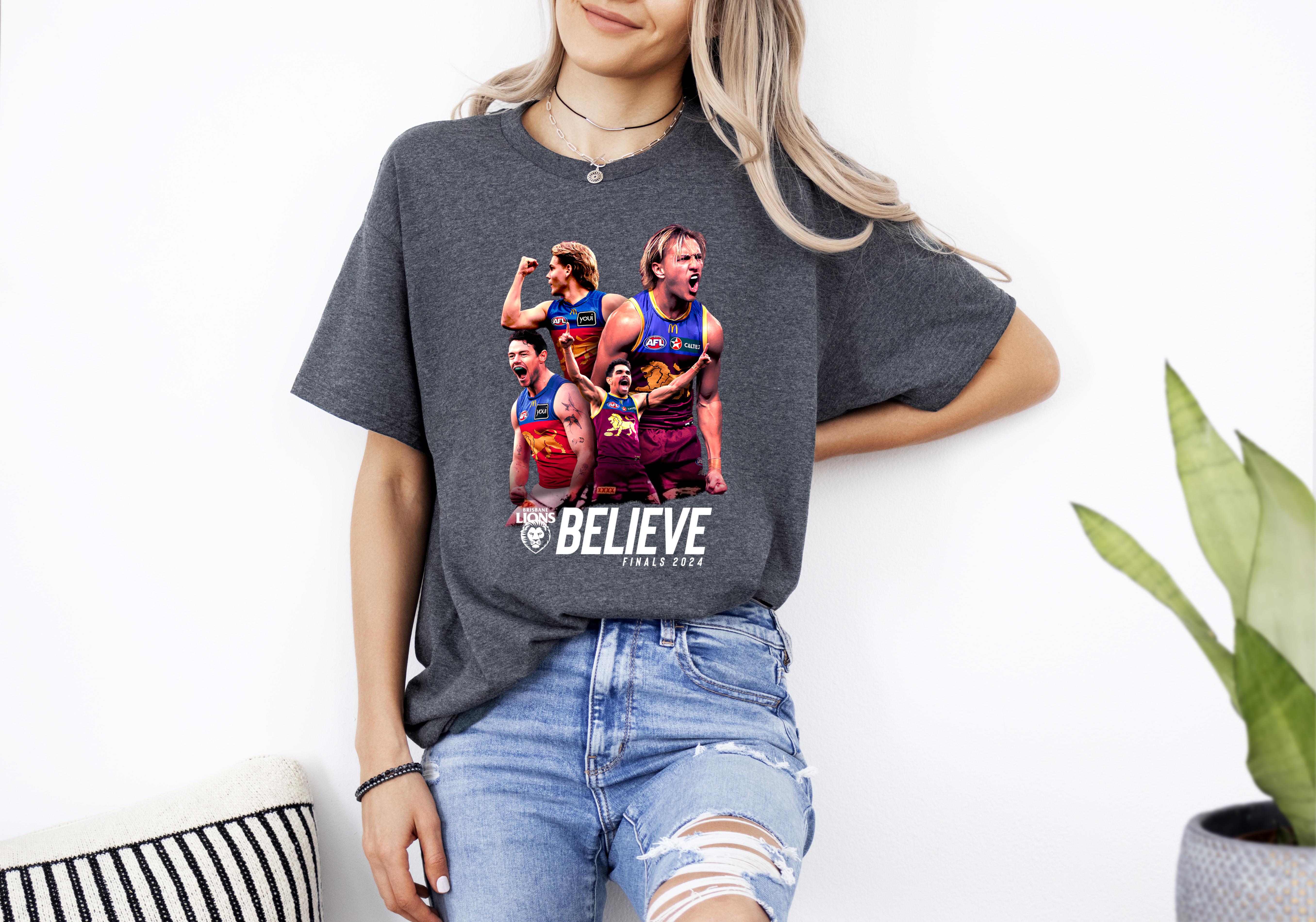 Brisbane Lions Afl Believe Finals 2024 UNISEX T Shirt Up To 4XL