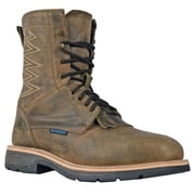 HOSS Men s Composite Toe Waterproof Lace-Up Kiltie Work Boot Slip Resistant EH Brisbee Lacer 8 Distressed