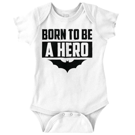 Brisco Brands Born to Be a Hero Superhero Unisex Baby Bodysuits