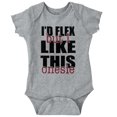thumbnail image 1 of Brisco Brands Flex But I Like This One Piece Muscles Baby Bodysuits for Boys, 1 of 7