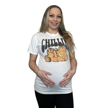 Brisco Brands Garfield Chillin Graphic Maternity Shirt