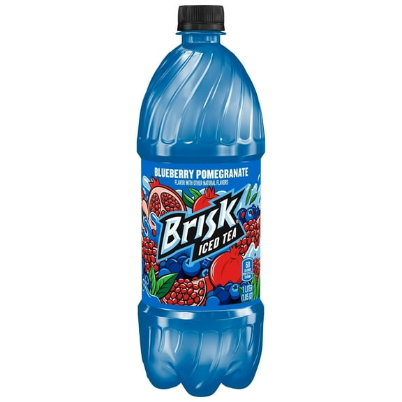 Brisk Iced Tea Blueberry Pomegranate 1 Liter Bottle - pack of 2