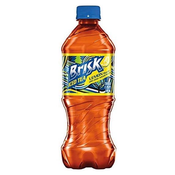 Brisk Lemon Tea 20 Oz Plastic Bottles Pack of 24