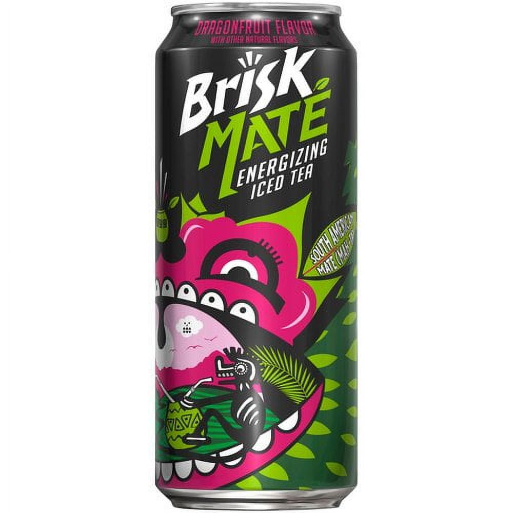Brisk Mate Dragonfruit Flavor Energizing Iced Tea 16 fl. oz. Can
