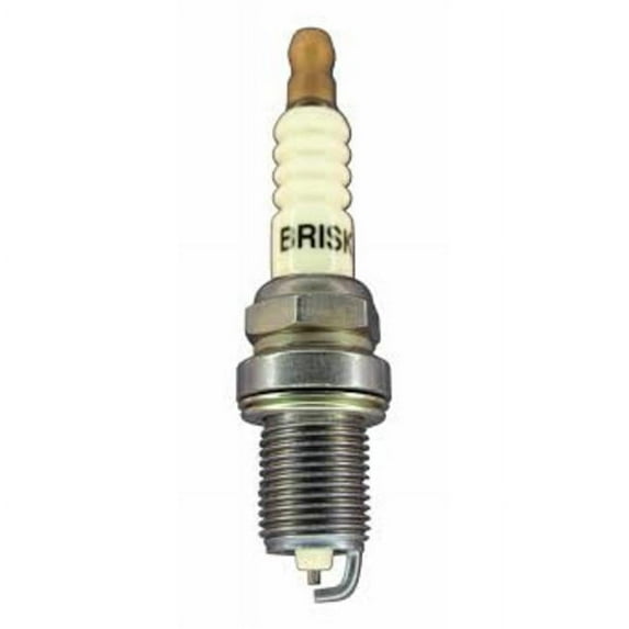 Brisk BSKD12YS Silver Racing Spark Plug with Gasket Seat, 14 mm Thread - 19 mm Reach