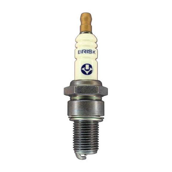 Brisk Silver Racing Spark Plug with Gasket Seat, 14 mm Thread - 19 mm Reach